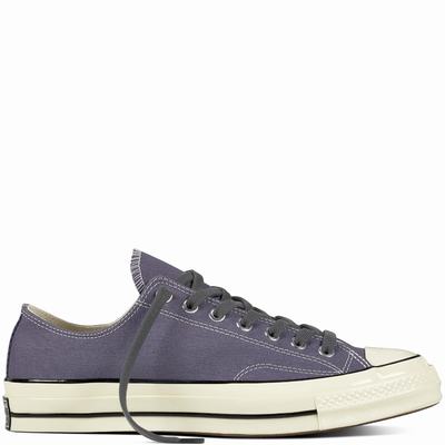 Converse Chuck Taylor All Star '70 Vintage Canvas Low Tops Womens - Light Dark Grey/Black Shoes (942MEQAV)